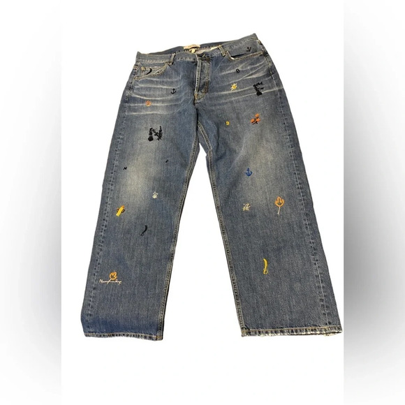 Nick Fouquet Uzzi Embroidered-motif Straight Leg Jeans - Picture 3 of 16